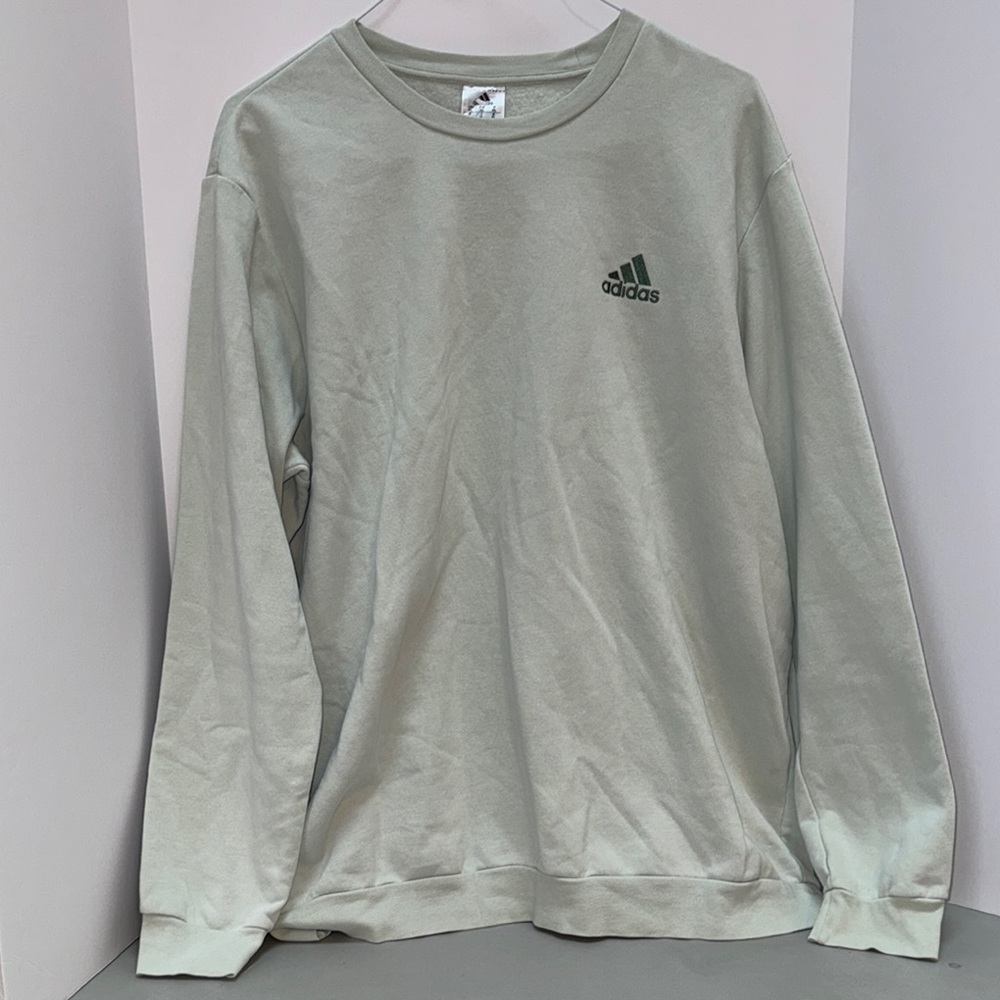 Adidas Men's Light Green Crewneck Sweatshirt XL